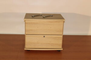 2 Door Side Cabinet Light Oak