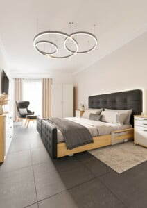 Aura adjustable double bed